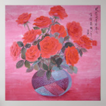 red roses print