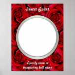 Red roses posters template - customizable