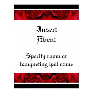 Red roses posters templates - customisable print