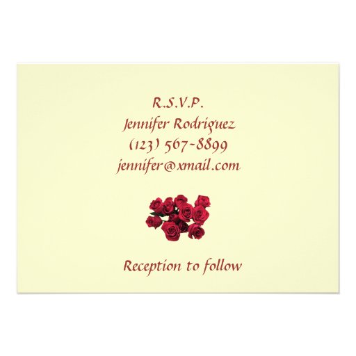 Red Roses Quinceanera Invites