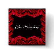 Red roses romantic button (customise add wording) button