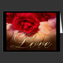 Red Roses Sand Dollars Love cards