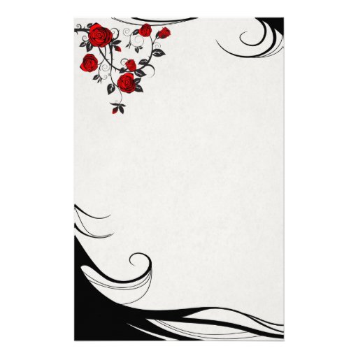 Red Roses Stationery | Zazzle
