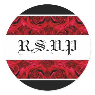 red roses stickers template - customisable sticker
