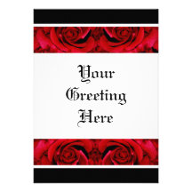 Red roses template - customizable invite