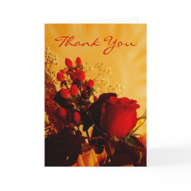 Red Roses Thank you card
