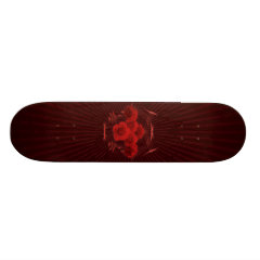 Red Roses & Tribals: Custom Skateboard