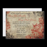 Red Roses Vintage Wedding Invitation