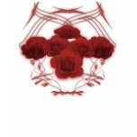 Red Roses W Tribal Pattern - Pink Shirt