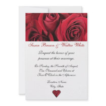 Red Roses Wedding Invitation