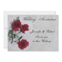 Red Roses Wedding Invitation by elenaind Red Roses Wedding Invitation