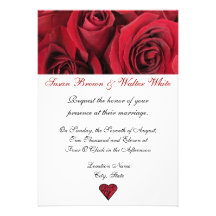 Red Roses Wedding Invitation