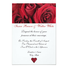 Red Roses Wedding Invitation 5
