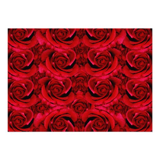 red roses wedding invitations - customizable
