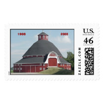 Red Round Barn  stamp                            .