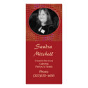 red round frame rack cards