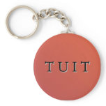 Red Round Tuit Keychain