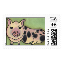 Red Rover Rescue Piglet postage by bungalowart Red Rover Rescue Piglet postage
