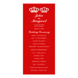 Red Royal Couple Wedding Program Rack Card Design