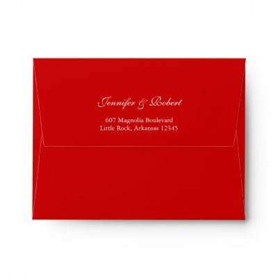 Red RSVP Wedding Envelope