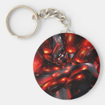 Red Rum Abstract Keychain