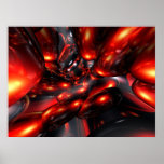 Red Rum Abstract Poster