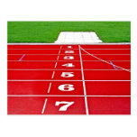 Red Running Track Post Card