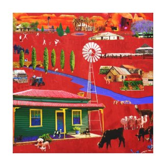 Red Rural Canvas zazzle_wrappedcanvas