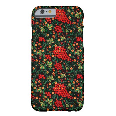 Red Russian Khokhloma Design Accessories iPhone 6 Case