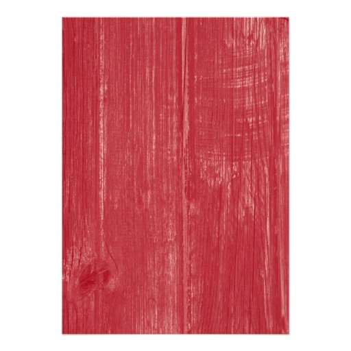 Red Rustic Lace & Barn Wood Wedding Invitations