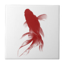 Red Ryukin Goldfish tiles