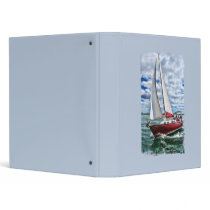 Red Sailboat, Blue Sky, Green Sea Edges Binder