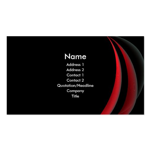 Red Sails Goth Business Card