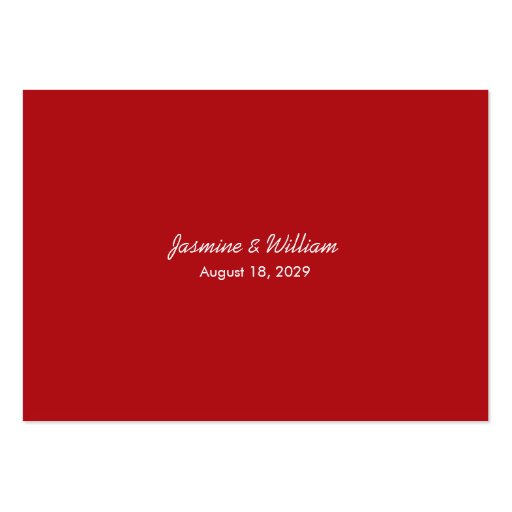 Red Sakuras 2 Cherry Blossoms Custom Place Card Business Card Template (back side)
