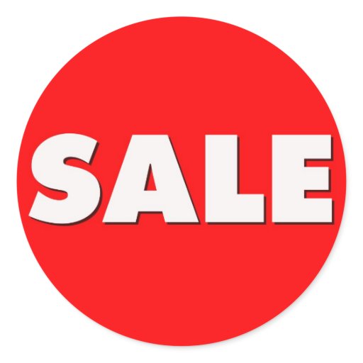 Red Sale Stickers Zazzle