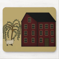 Red Saltbox Mouse Pad mousepads