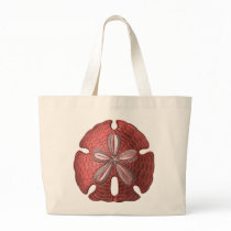 Red Sand Dollar Canvas Bag