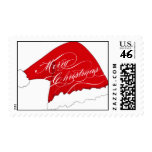 Red Santa Hat Merry Christmas Postage