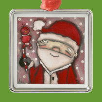 Red Santa - Ornament
