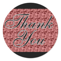 Red Satin Thank You Seals / Stickers stickers