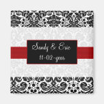 red  Save the date magnet magnets
