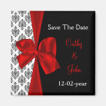 red Save the date magnet