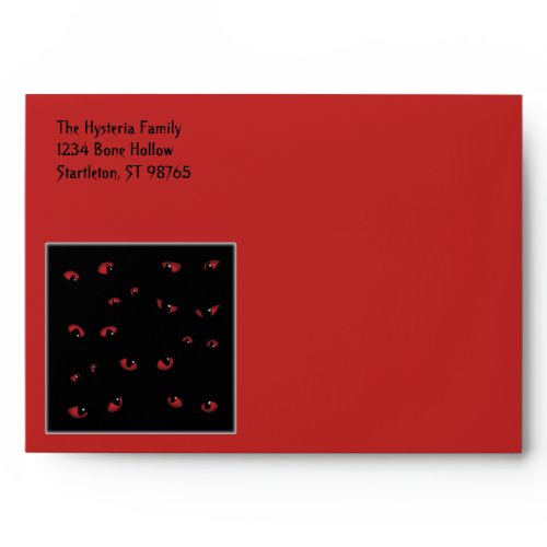 Red Scary Eyes Envelopes envelope