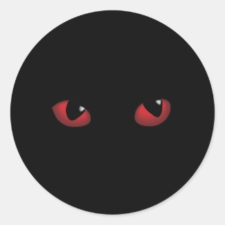 Red Scary Eyes Stickers