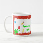 Red School  Bus Teachers Rule Mug