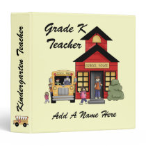 Red Schoolhouse Kindergarten Teacher Binder binders