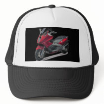 Red Scooter Baseball Hat by MistaSCARY Red Scooter Baseball Hat