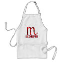 Red Scorpio Horoscope Symbol aprons by sun_signs Red Scorpio Horoscope Symbol aprons
