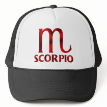 Red Scorpio Horoscope Symbol Hat