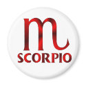 Red Scorpio Horoscope Symbol magnets by sun_signs Red Scorpio Horoscope Symbol magnets